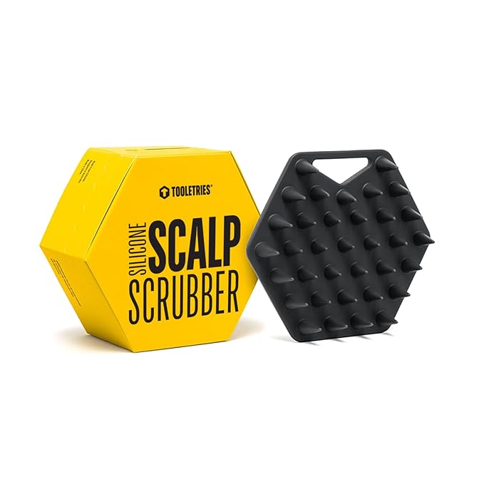 TOOLETRIES Scalp Scrubber - Silicone Exfoliating Hair Scrubber for Men, Bath & Shower Accessories - Durable Scalp Massager That Boosts Circulations & Strengthens Hair - Charcoal-VivaGrace Women