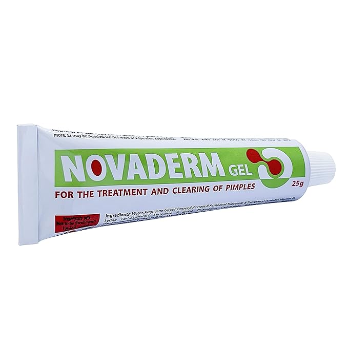 DAN Pharm NovaDerm Gel for The Treatment and clearing of pimples. Acne Remedy for Removing Pimple and Cystic Acne 0.8oz