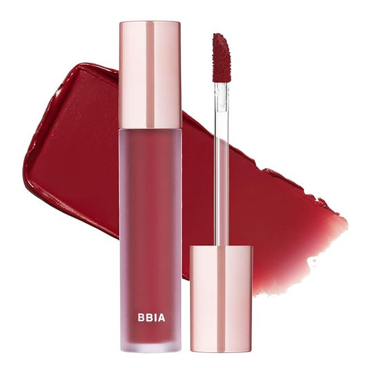 BBIA Last Velvet Tint - Soft & Creamy Matte Finish Lip Stain, Blur Effect with Velvety Texture, Long-Lasting, High Pigment, Lightweight, Non-Drying, Vegan, Korean Lip Makeup (V03 EXTRA RED)-VivaGrace Women