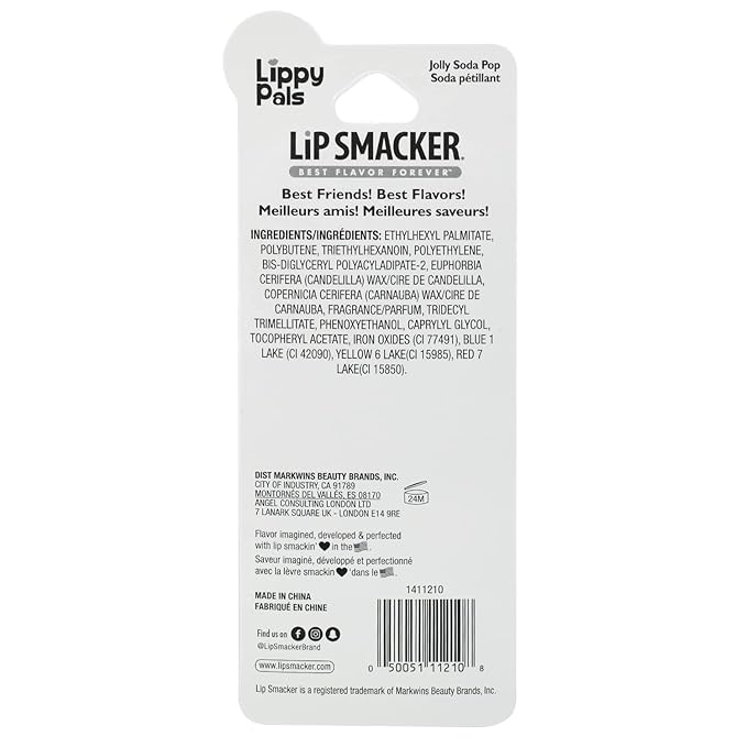 Lip Smacker Christmas Holiday Lip Balm Reindeer Lippy Pal, Flavored Moisturizing & Smoothing Soft Shine Lip Balm, Hydrating & Protecting Fun Tasty Flavors, Cruelty-Free & Vegan - Jolly Soda Pop-VivaGrace Women