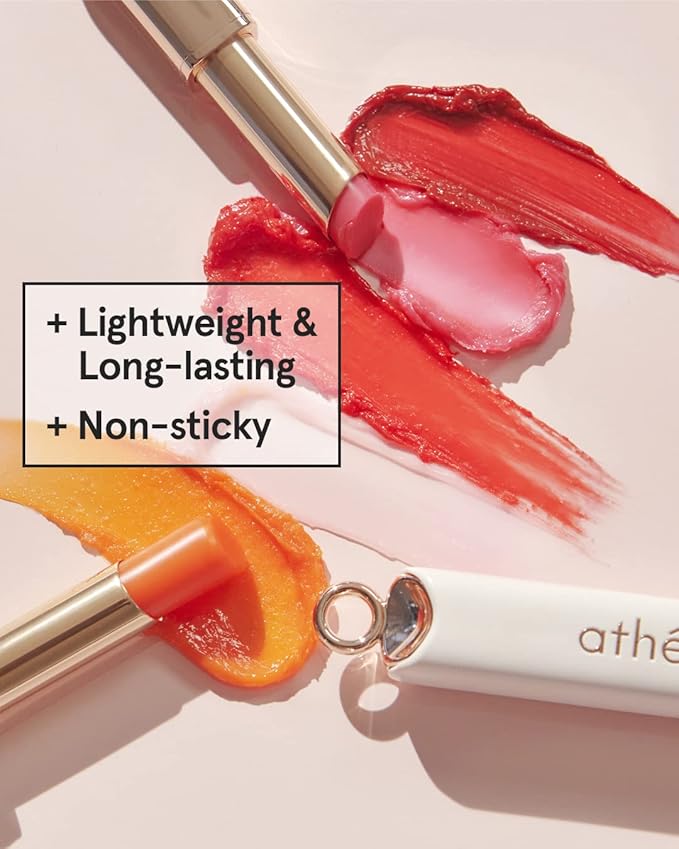 ATHÉ Authentic Lip Balm 14 RUDY, Korean Vegan Color Lip Blam, Long Lasting Buildable Glow Lip Balm without Stickiness, Cruelty-Free, Clean-Beauty, 0.11oz.-VivaGrace Women