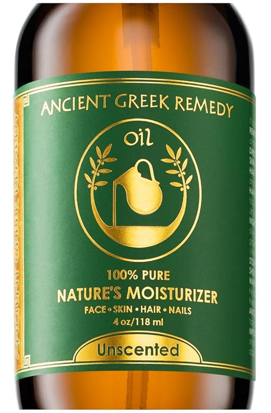 Ancient Greek Remedy - Hydrating Face Oil for Women - Anti-Aging Serum with Organic Jojoba, Rosehip, Sweet Almond, Olive, and Vitamin E - Fast Absorbing Body Oil for Dry Skin - Fragrance Free, 4 fl oz-VivaGrace Women