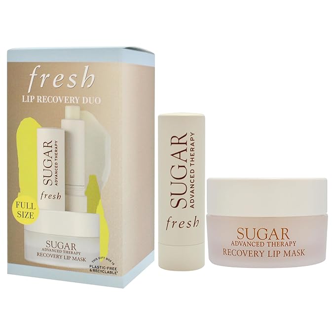Lip Recovery Duo by Fresh for Women - 2 Pc 0.07oz Sugar Advanced Therapy Lip Treatment, 0.35oz Sugar Advanced Therapy Recovery Lip Mask-VivaGrace Women