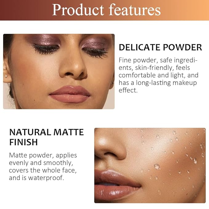Pressed Matte Face Powder Makeup & Setting Powder for Poreless Wrinkle Blurring Contour Concealer Finishing,Lightweight,High Coverage,Shine Control, N.W 10g (04)-VivaGrace Women