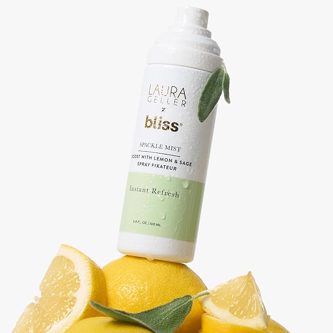 LAURA GELLER NEW YORK x Bliss Spackle Mist Boost with Lemon & Sage - Long-Lasting Dewy Skin Makeup Setting Spray - Brighten and Soothe Dull Skin-VivaGrace Women