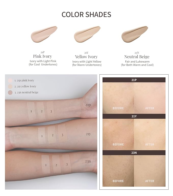 Heart Percent Dote on Mood Layer Cushion SPF 50+/PA+++ with Refill, Satin Glow Silky Flawless Finish Full Coverage Advanced Skincare Foundation (#21P)-VivaGrace Women