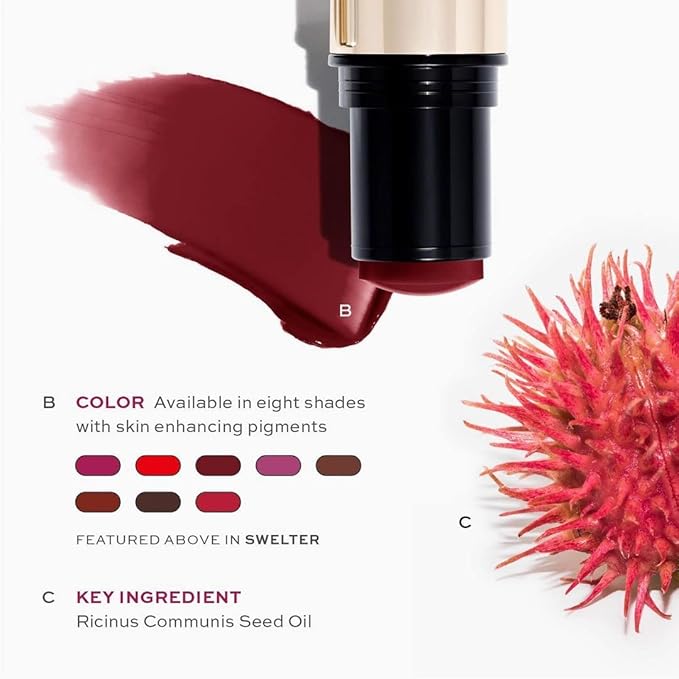 MAKE Beauty Heat Stroke Cream Blush Stick for Cheeks with Natural Hydrating Dewy Finish. Creamy Gel Blush Balm - Shade Scorched, Brick Red Cheek Tint-VivaGrace Women