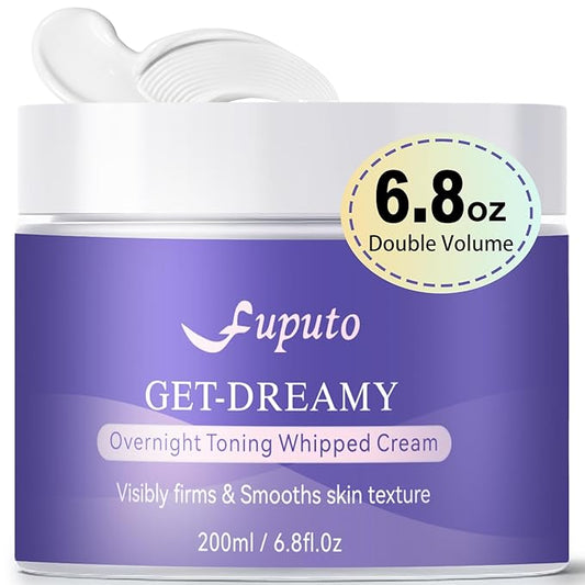 Get Dreamy Overnight Toning Whip - Body Firming Cream for Women, 6.76 oz Sleep & Sculpt Night Cream, Reduces the Appearance of Body Skin Laxity for Mulated for All Skin Types (200ml)-VivaGrace Women