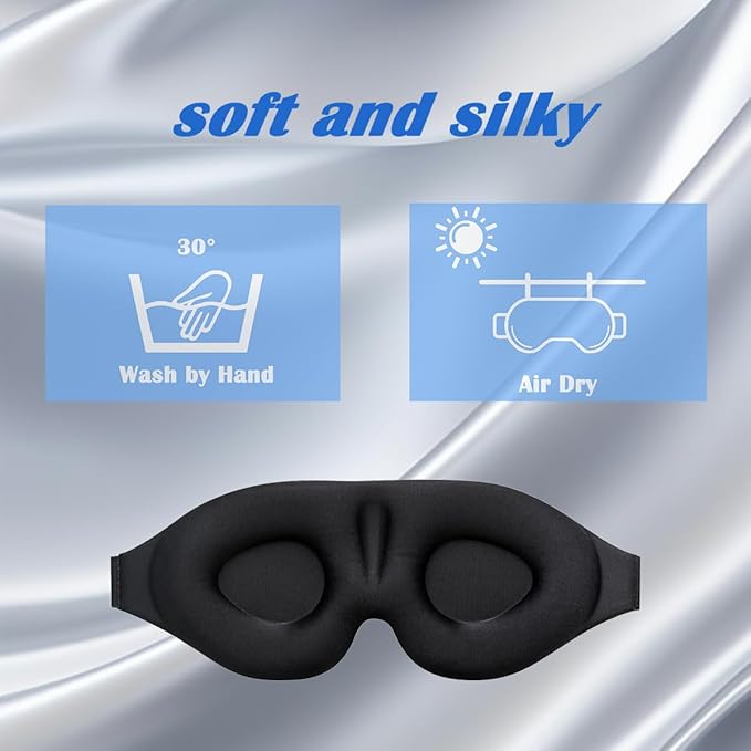 Eye Mask for Lash Extensions, Eye Mask for Sleeping, Soft Breathable Eyelash Sleeping Mask for Extensions with Adjustable Elastic Strap for Flight Nape-VivaGrace Women