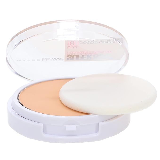 Maybelline New York Super Stay Full Coverage Powder Foundation Makeup, Up to 16 Hour Wear, Soft, Creamy Matte Foundation, Classic Ivory, 1 Count-VivaGrace Women