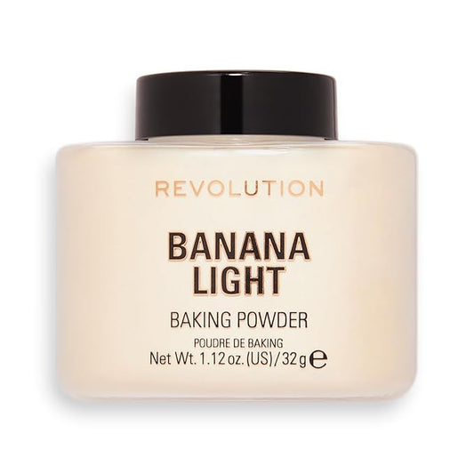 Revolution Beauty, Loose Baking Powder, Makeup Setting Powder, Long Lasting Coverage, Mattifies & Reduces Shine, Banana Light, 1.13 Oz-VivaGrace Women