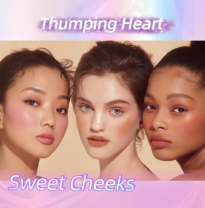 Warm Change Blush Clear Color Change Moisturizing Natural Nude Long-lasting All-Day Face Enhancing Makeup Color,-VivaGrace Women