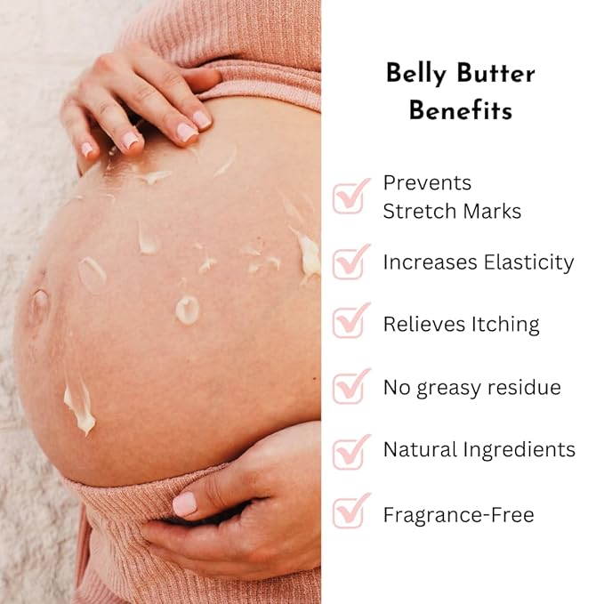 Organic Belly Butter for Pregnancy Stretch Mark Prevention and Treatment by Irene Organics - Award Winning Anti Stretch Mark Tummy Balm For Pregnancy and Postpartum 4oz - Hydrating Bump Cream-VivaGrace Women