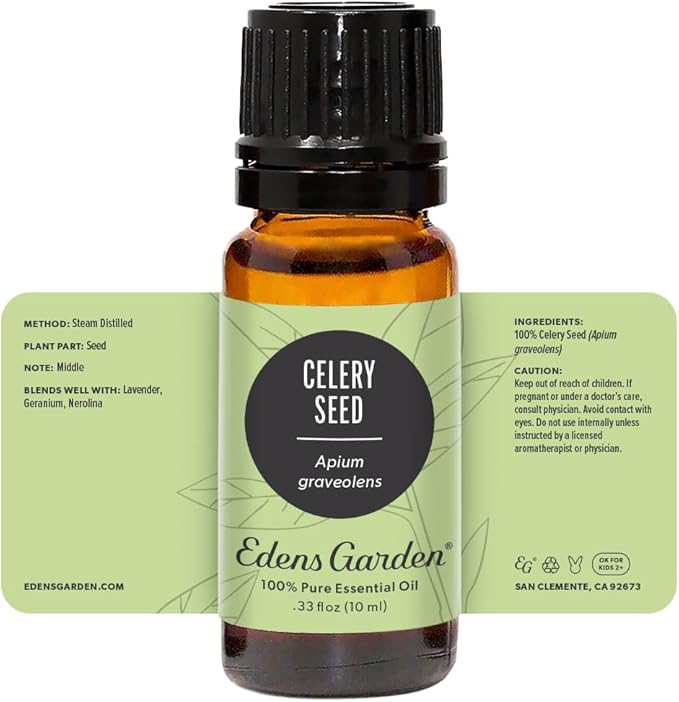 Edens Garden Celery Seed Essential Oil- 100% Pure Premium Grade, Undiluted, Natural, Therapeutic, Aromatherapy, The Best for Diffuser, Skin, Candle, Laundry 10 ml (.33 fl oz)-VivaGrace Women