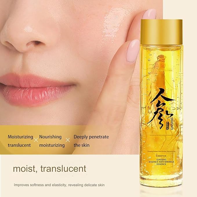 Ginseng Extract Liquid, Ginseng Extract Anti-Wrinkle Original Serum Oil, Korean Red Ginseng Essence for Anti Aging, Moisturizer, Fighting Collagen Loss, Reduces Wrinkles, Improves Sagging (2)-VivaGrace Women