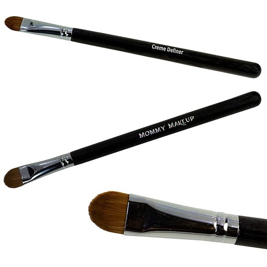Creme Definer Eyeshadow Brush (1 Pc) Soft & Thick Premium Synthetic Vegan Bristles, Flat Cream Eye Shadow Brush for Makeup Artist-Quality Results, Cruelty-Free by Mommy Makeup-VivaGrace Women