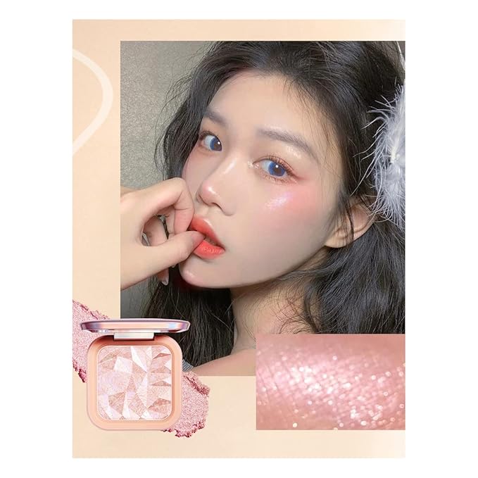 ELESSY Highlighter Makeup Palette Long Lasting Face Highlighter Powder Shimmer Highlight Palette Suit All Skin Tones-RAINBOW GLOW-VivaGrace Women
