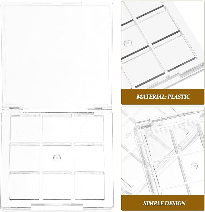 2pcs Empty Lipstick Palette Clear Lipstick Case Mini Highlighters Cross Body Bag Portable Makeup Organizer Storage Cases Sample Eye Shadow Plastic Empty Bracket Travel-VivaGrace Women