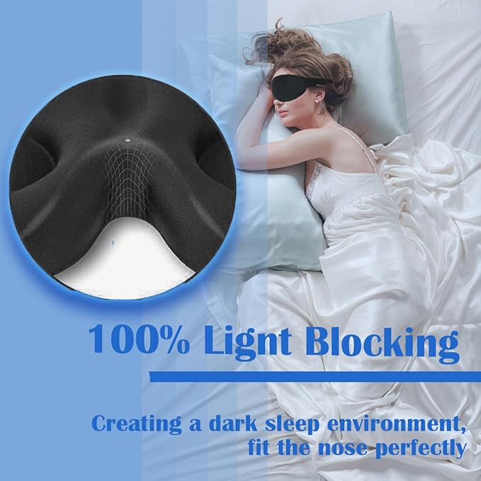 Eye Mask for Lash Extensions, Eye Mask for Sleeping, Soft Breathable Eyelash Sleeping Mask for Extensions with Adjustable Elastic Strap for Flight Nape-VivaGrace Women