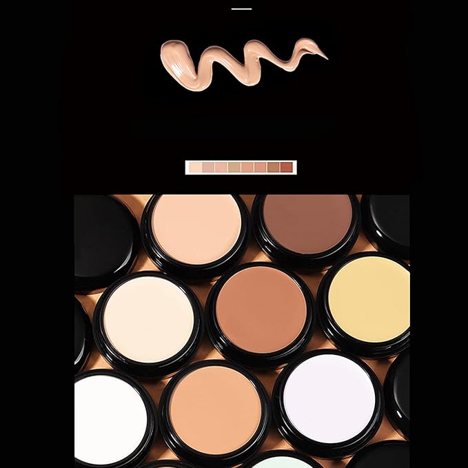 Mallofusa Single Color Face Makeup Concealer Foundation Palette Creamy Moisturizing for Concealing Dark Eye Circle 0.49oz (Dark Beige)-VivaGrace Women