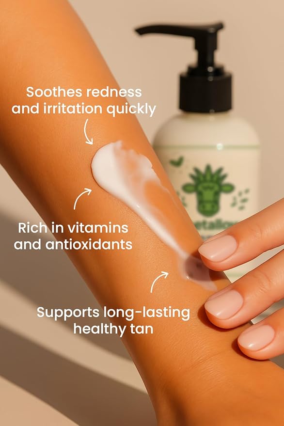 After Sun Lotion for Sunburn Relief & Tan Extender – Aloe Vera & Grass Fed Tallow with Shea & Cocoa Butter – Non-Toxic Daily Body Moisturizer for Dry Skin, Face & After Tanning-VivaGrace Women