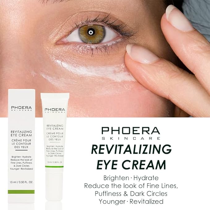 Phoera Revitalizing Eye Cream Brighten Hydrate Reduce The Fine Lines, Dark Circle Wrinkles And Puffiness For Men And Women Skin Loving Ingredients Apply In Morning And At Night-VivaGrace Women