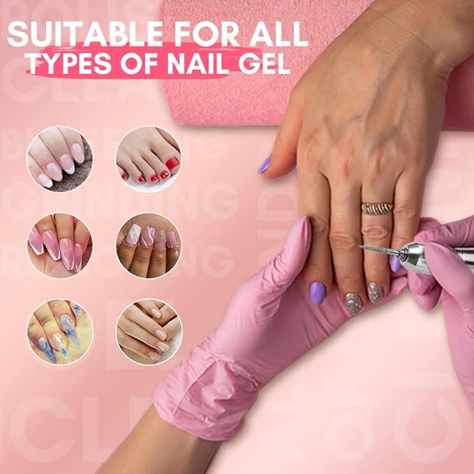 Makartt Nail Drill - Portable Electric Nail File Machine Geneviere E File Pink JD700 Professional 30000RPM Manicure Drill for Acrylic Nails Poly Nail Gel Polish Beauty Gift-VivaGrace Women