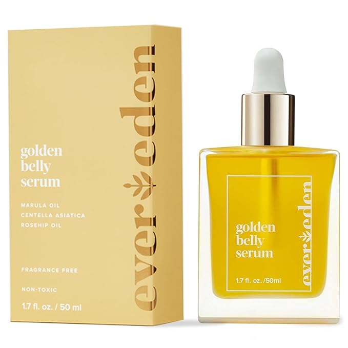 Evereden Golden Belly Serum, 1.7 fl oz. | Clean & Vegan Women's Belly Oil for Pregnancy and Postpartum | Clean Maternity Skincare | Non-Toxic Stretch Mark Oil-VivaGrace Women