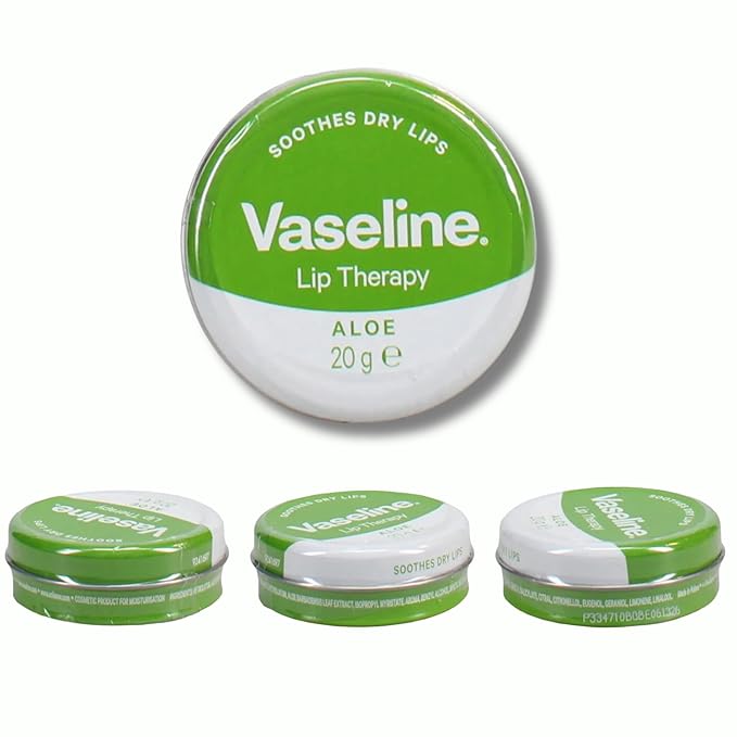 Lip Therapy Aloe Vera Tin 20g - Pack of 2 with OY fidget keyring - Imported from UK-VivaGrace Women