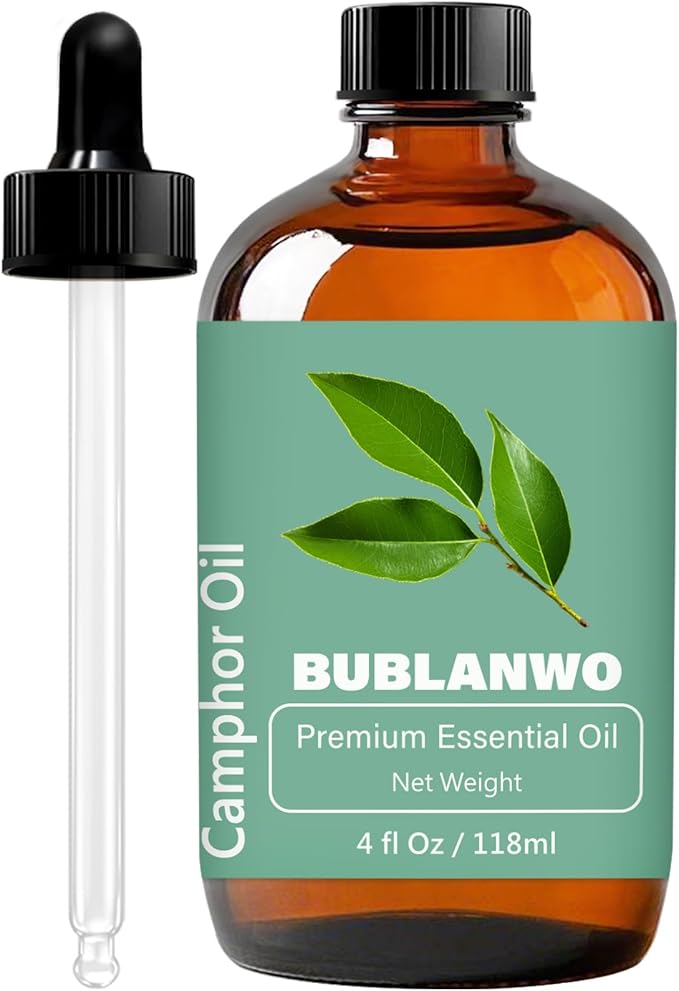 Organic Camphor Essential Oil for Damaged Hair Water Toner Spray for Face Skin Care Soaps Skin Hydration Bath Facial Mist Toner 118 ml-VivaGrace Women