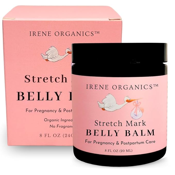 Organic Belly Butter for Pregnancy Stretch Mark Prevention and Treatment Award Winning Anti Stretch Mark Tummy Balm For Pregnancy and Postpartum 8oz - Hydrating Bump Cream-VivaGrace Women