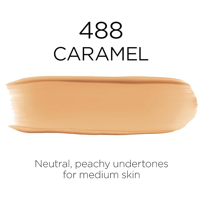 L'Oreal Paris Makeup Infallible Up to 32 Hour Fresh Wear Lightweight Foundation, 488 Caramel, 1 Fl Oz, Packaging May Vary-VivaGrace Women