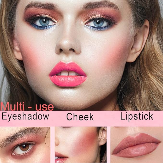 Blush Beauty Wand, Liquid Face Blush Contour Wand with Cushion Applicator, Smooth Cream Blush Wand Natural Matte Finish, Lightweight Blendable Blush Stick Makeup for Cheek,103 Cool Pink-VivaGrace Women