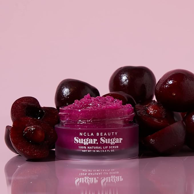 NCLA - Natural Sugar, Sugar Lip Scrub | Vegan, Cruelty-Free, Clean Skincare (Black Cherry)-VivaGrace Women