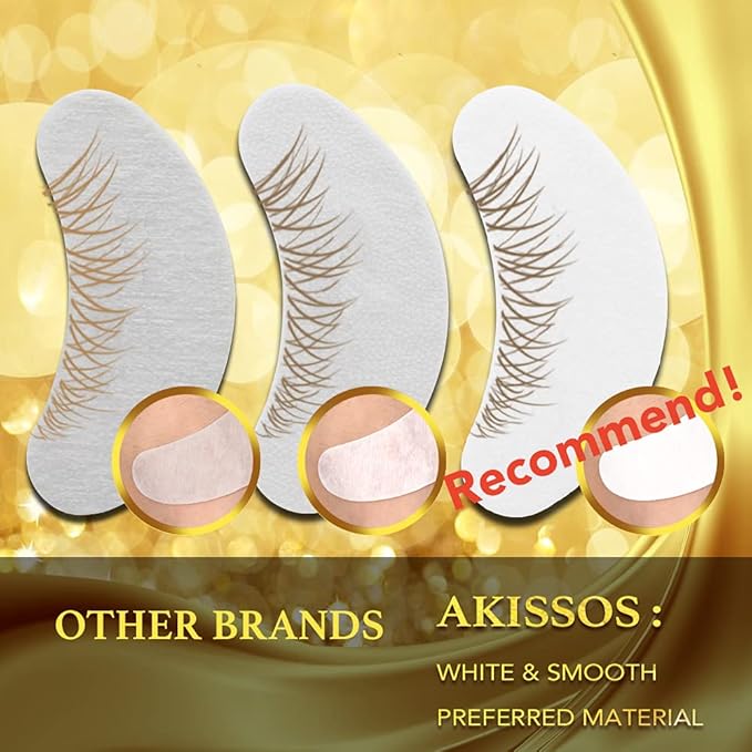 Hydrogel Eye Patch Eyelash Extension Supplies - Akissos 100 PCS Lash Extension Supplies Lift Tint Under Eye Pads Undereye Gel Patches Lint Free Professional Individual DIY Beauty Tool - 3nd Gen-VivaGrace Women