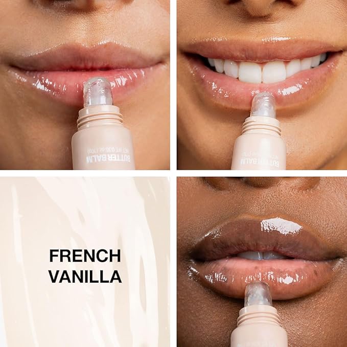 Palladio Butter Balm - Hydrating Lip Balm with Sheer Tint, Aloe, Peptides, Shea Butter, and Vegan Formulation for Instant Moisture, Shine, and Soothing Lip Care, French Vanilla-VivaGrace Women