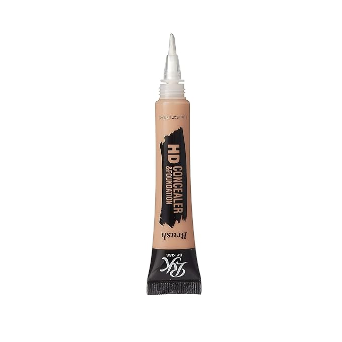 Ruby Kisses HD Concealer & Foundation Flawless Full Cover Brush Face Makeup (Medium Bisque)-VivaGrace Women