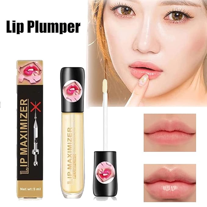 Vitamin E Lip Plumping Serum, Lip Hyaluronic Lip Plumper, Lip Plumping Serum Instant Lip Balm for Moisturize, Eliminate Dryness Wrinkles Enhances Plump Gloss (3PC)-VivaGrace Women