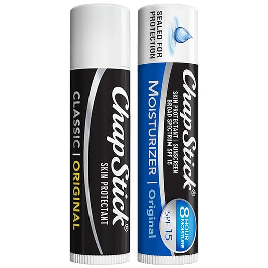 ChapStick Moisturizer Original Lip Balm Tube, SPF 15 and Skin Protectant - 0.15 Oz-VivaGrace Women