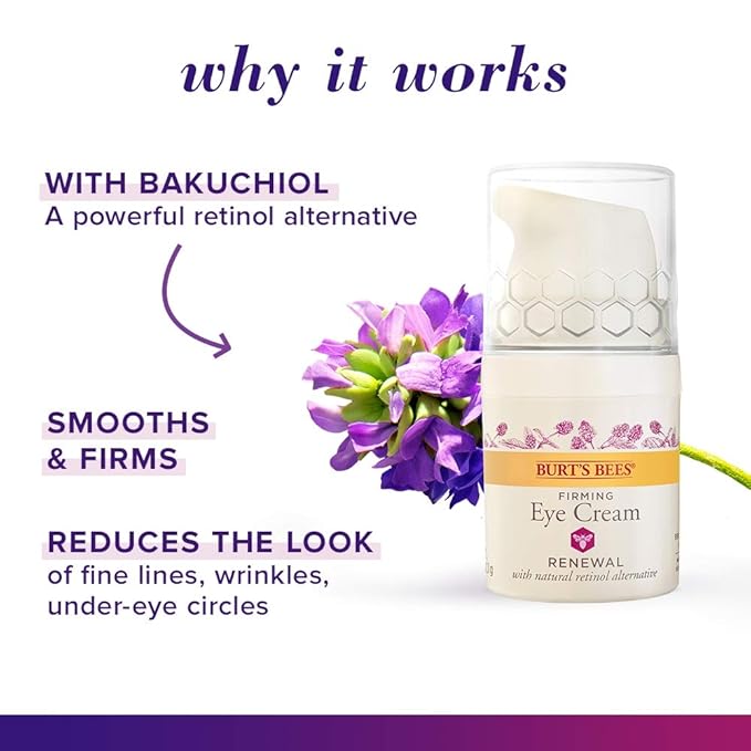 Burt's Bees Renewal Smoothing Eye Cream, Firming Eye Cream, 0.58 Ounce-VivaGrace Women