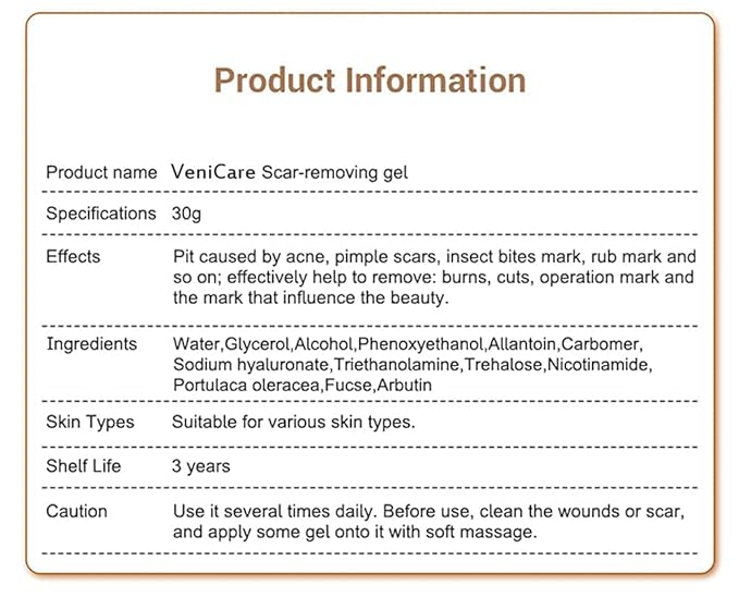 Acne Scar Removal Cream Stretch Marks Face Skin Cream Shrink Pores Gel-Fade Scar Marks Acne Skin Care (Packaging Upgrade) VeniCare-VivaGrace Women