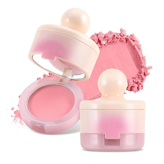Boobeen Blush Compact for Face, Matte Powder Blush for Cheeks Powder Palette, Nude Light Blush with Puff, Blusher Makeup for a Radiant, Natural Glowing-VivaGrace Women