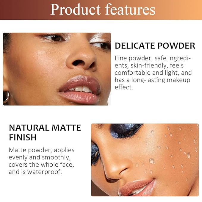 Pressed Matte Face Powder Makeup & Setting Powder for Poreless Wrinkle Blurring Contour Concealer Finishing,Lightweight,High Coverage,Shine Control, N.W 10g (03)-VivaGrace Women