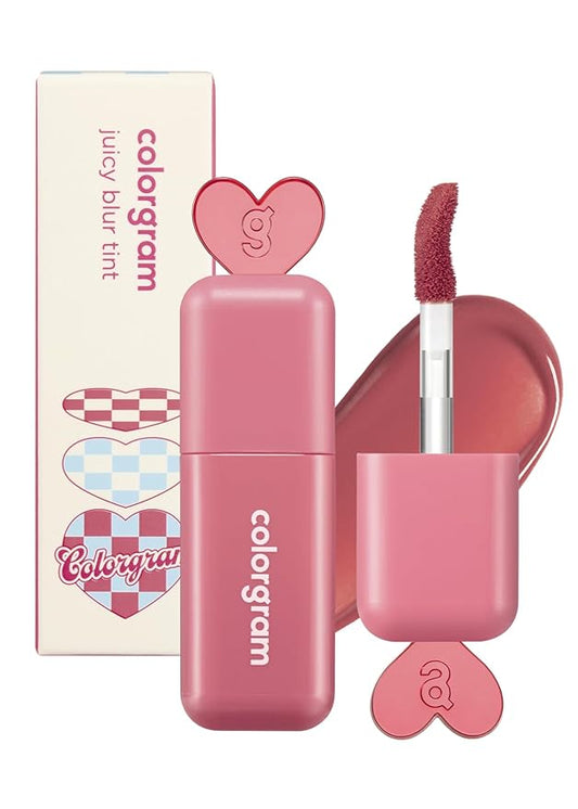 COLORGRAM Juicy Blur Tint 07 Cheery Up Lychee | Daily Semi-Matte, Semi-Glossy, Long-Lasting Lip Stain, Moisturizing, Buildable & Blendable, highly Pigmented (0.12 Fl. Oz.)-VivaGrace Women