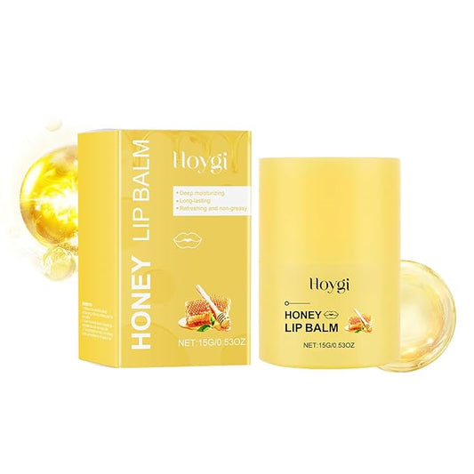 Honey Lip Balm, Propolis Long Lasting Hydrating Lip Butter & Mask, Overnight Nourishing Care, Gentle Exfoliation, Non-sticky Fresh Texture-VivaGrace Women