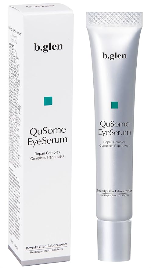 [[]b.glen QuSome Eye Serum (12g/0.42Oz.) Smooths Fine Wrinkles and Dry Skin Around The Eye Area. Moist yet Stretchy Textured with a Slightly Pink Hue from The Materra Powder.-VivaGrace Women