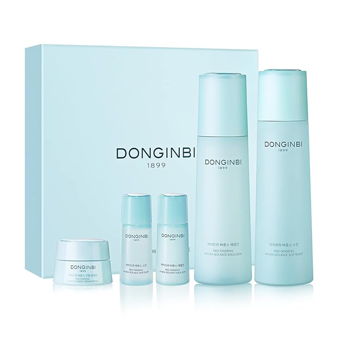 DONGINBI Hydra Bounce Korean Skin Care Set - Face Toner, Lotion, and Moisturizer with Red Ginseng and Hyaluronic Acid for Soft, Supple, and Hydrated Skin - Korean Face Moisturizer-VivaGrace Women
