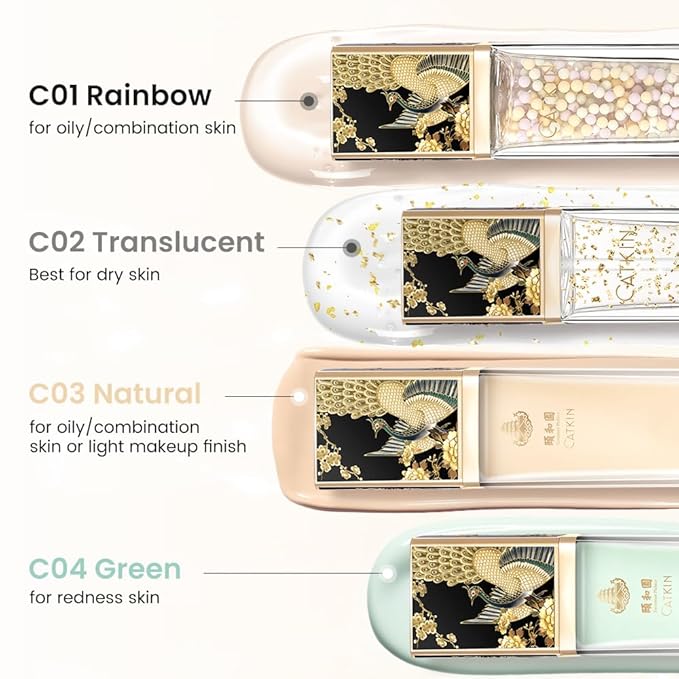 CATKIN Skin Tone Corrector Makeup Primer, Isolation Cream, 3 IN 1 Skin Tone Correcting, 73% Moisturizing Essence, Oil Control Primer For Flawless & Poreless Face Makeup Base Oil Free Formula-VivaGrace Women