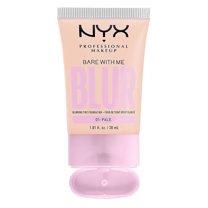 NYX PROFESSIONAL MAKEUP Bare With Me Blur Skin Tint Foundation Make Up with Matcha, Glycerin & Niacinamide - Pale-VivaGrace Women