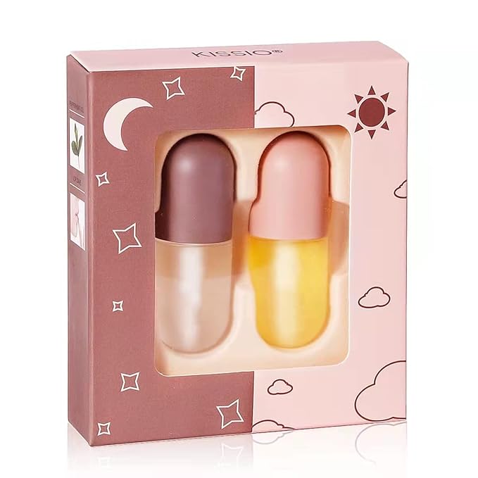 KISSIO Lip Plumper Set,Natural Lip Plumper,Lip Care, Lip Plumper Gloss,Lip Moisturizing Beautiful,Day Ues And Night Ues Set(2PCS)-VivaGrace Women